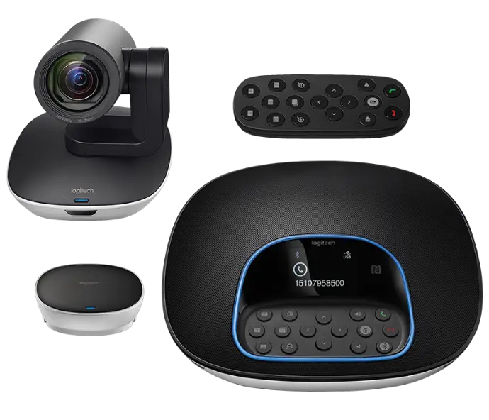 Logitech USB FHD Video Camera System GROUP with Speakerphone & Remote (90° view- 10x zoom)